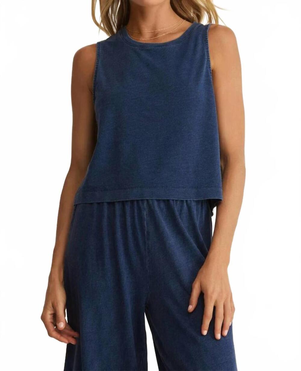 NEW Z SUPPLY sloan muscle tank top in indigo